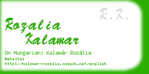 rozalia kalamar business card