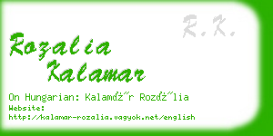 rozalia kalamar business card